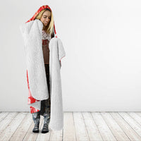 Personalised Hawaii Mele Kalikimaka Hooded Blanket Santa Claus and Hula Dancing Merry Christmas LT9 - Polynesian Pride