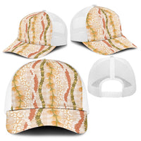 Hawaiian Ohia Lehua Lei Baseball Net Cap Plaid Palaka Ahiehie Pattern LT9 - Polynesian Pride