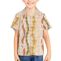 Hawaiian Ohia Lehua Lei Family Matching Long Sleeve Bodycon Dress and Hawaiian Shirt Plaid Palaka Ahiehie Pattern LT9 - Polynesian Pride