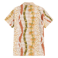 Hawaiian Ohia Lehua Lei Family Matching Off Shoulder Maxi Dress and Hawaiian Shirt Plaid Palaka Ahiehie Pattern LT9 - Polynesian Pride