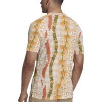 Hawaiian Ohia Lehua Lei Rugby Jersey Plaid Palaka Ahiehie Pattern - Polynesian Pride