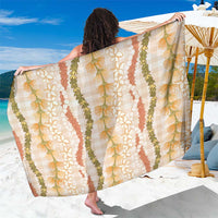 Hawaiian Ohia Lehua Lei Sarong Plaid Palaka Ahiehie Pattern - Polynesian Pride