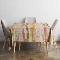 Hawaiian Ohia Lehua Lei Tablecloth Plaid Palaka Ahiehie Pattern - Polynesian Pride