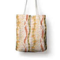 Hawaiian Ohia Lehua Lei Tote Bag Plaid Palaka Ahiehie Pattern - Polynesian Pride