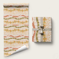 Hawaiian Ohia Lehua Lei Wrapping Paper Plaid Palaka Ahiehie Pattern - Polynesian Pride