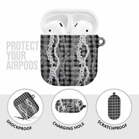 Hawaiian Ohia Lehua Lei AirPods Case Plaid Palaka Eleele Pattern - Polynesian Pride