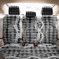 Hawaiian Ohia Lehua Lei Back Car Seat Cover Plaid Palaka Eleele Pattern - Polynesian Pride