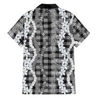 Hawaiian Ohia Lehua Lei Family Matching Mermaid Dress and Hawaiian Shirt Plaid Palaka Eleele Pattern LT9 - Polynesian Pride