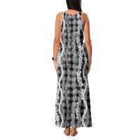 Hawaiian Ohia Lehua Lei Family Matching Tank Maxi Dress and Hawaiian Shirt Plaid Palaka Eleele Pattern LT9 - Polynesian Pride