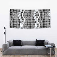 Hawaiian Ohia Lehua Lei Tapestry Plaid Palaka Eleele Pattern - Polynesian Pride