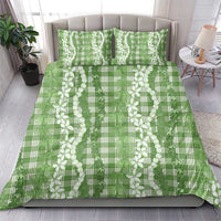 Hawaiian Ohia Lehua Lei Bedding Set Plaid Palaka Omaomao Pattern - Polynesian Pride