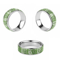 Hawaiian Ohia Lehua Lei Classic Ring Plaid Palaka Omaomao Pattern - Polynesian Pride
