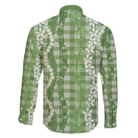 Hawaiian Ohia Lehua Lei Family Matching Short Sleeve Bodycon Dress and Hawaiian Shirt Plaid Palaka Omaomao Pattern LT9 - Polynesian Pride