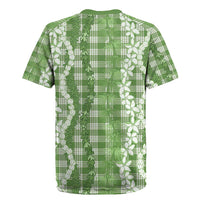 Hawaiian Ohia Lehua Lei Rugby Jersey Plaid Palaka Omaomao Pattern - Polynesian Pride