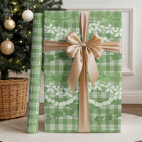 Hawaiian Ohia Lehua Lei Wrapping Paper Plaid Palaka Omaomao Pattern - Polynesian Pride