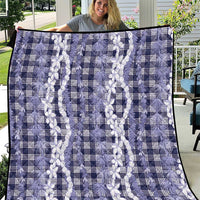 Hawaiian Ohia Lehua Lei Quilt Plaid Palaka Uliuli hohonu Pattern - Polynesian Pride