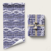 Hawaiian Ohia Lehua Lei Wrapping Paper Plaid Palaka Uliuli hohonu Pattern - Polynesian Pride