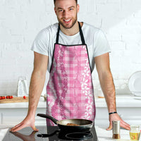 Hawaiian Ohia Lehua Lei Apron Plaid Palaka Akala Pattern - Polynesian Pride