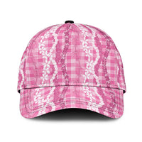 Hawaiian Ohia Lehua Lei Classic Cap Plaid Palaka Akala Pattern - Polynesian Pride