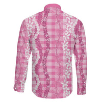 Hawaiian Ohia Lehua Lei Family Matching Summer Maxi Dress and Hawaiian Shirt Plaid Palaka Akala Pattern - Polynesian Pride