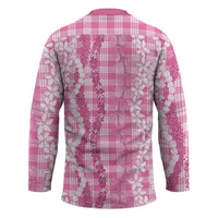 Hawaiian Ohia Lehua Lei Hockey Jersey Plaid Palaka Akala Pattern LT9 - Polynesian Pride