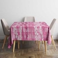 Hawaiian Ohia Lehua Lei Tablecloth Plaid Palaka Akala Pattern - Polynesian Pride