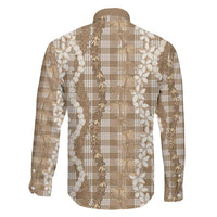 Hawaiian Ohia Lehua Lei Family Matching Off Shoulder Short Dress and Hawaiian Shirt Plaid Palaka Kalaihaahaa Pattern - Polynesian Pride