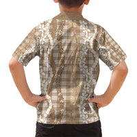 Hawaiian Ohia Lehua Lei Family Matching Puletasi and Hawaiian Shirt Plaid Palaka Kalaihaahaa Pattern - Polynesian Pride