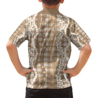 Hawaiian Ohia Lehua Lei Family Matching Short Sleeve Bodycon Dress and Hawaiian Shirt Plaid Palaka Kalaihaahaa Pattern LT9 - Polynesian Pride