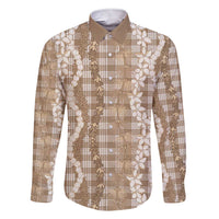 Hawaiian Ohia Lehua Lei Family Matching Short Sleeve Bodycon Dress and Hawaiian Shirt Plaid Palaka Kalaihaahaa Pattern - Polynesian Pride