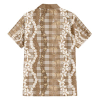 Hawaiian Ohia Lehua Lei Family Matching Summer Maxi Dress and Hawaiian Shirt Plaid Palaka Kalaihaahaa Pattern - Polynesian Pride