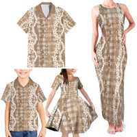 Hawaiian Ohia Lehua Lei Family Matching Tank Maxi Dress and Hawaiian Shirt Plaid Palaka Kalaihaahaa Pattern LT9 - Polynesian Pride