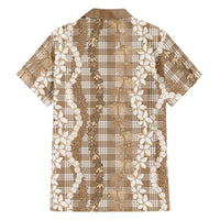Hawaiian Ohia Lehua Lei Family Matching Tank Maxi Dress and Hawaiian Shirt Plaid Palaka Kalaihaahaa Pattern LT9 - Polynesian Pride
