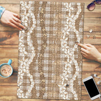 Hawaiian Ohia Lehua Lei Puzzle Plaid Palaka Kalaihaahaa Pattern - Polynesian Pride