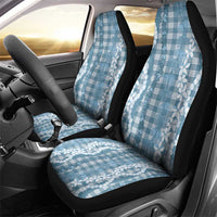 Hawaiian Ohia Lehua Lei Car Seat Cover Plaid Palaka Uliuli Omaomao Pattern - Polynesian Pride