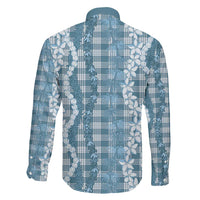 Hawaiian Ohia Lehua Lei Family Matching Mermaid Dress and Hawaiian Shirt Plaid Palaka Uliuli Omaomao Pattern - Polynesian Pride