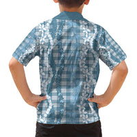 Hawaiian Ohia Lehua Lei Family Matching Puletasi and Hawaiian Shirt Plaid Palaka Uliuli Omaomao Pattern LT9 - Polynesian Pride