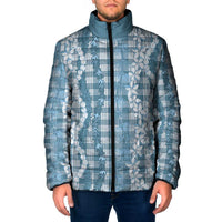 Hawaiian Ohia Lehua Lei Padded Jacket Plaid Palaka Uliuli Omaomao Pattern - Polynesian Pride