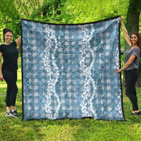 Hawaiian Ohia Lehua Lei Quilt Plaid Palaka Uliuli Omaomao Pattern - Polynesian Pride