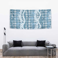 Hawaiian Ohia Lehua Lei Tapestry Plaid Palaka Uliuli Omaomao Pattern - Polynesian Pride