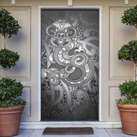 Aotearoa Maori Hei Tiki Door Cover Kiwikiwi Kowhaiwhai Puhoro Motif