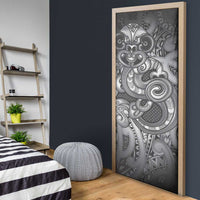 Aotearoa Maori Hei Tiki Door Cover Kiwikiwi Kowhaiwhai Puhoro Motif