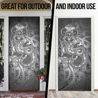 Aotearoa Maori Hei Tiki Door Cover Kiwikiwi Kowhaiwhai Puhoro Motif