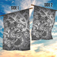 Aotearoa Maori Hei Tiki Garden Flag Kiwikiwi Kowhaiwhai Puhoro Motif