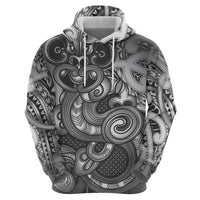 Aotearoa Maori Hei Tiki Hoodie Kiwikiwi Kowhaiwhai Puhoro Motif LT9 - Polynesian Pride