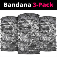Aotearoa Maori Hei Tiki Neck Gaiter Kiwikiwi Kowhaiwhai Puhoro Motif