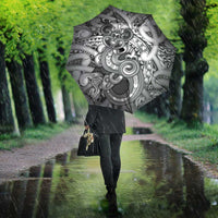 Aotearoa Maori Hei Tiki Umbrella Kiwikiwi Kowhaiwhai Puhoro Motif LT9 - Polynesian Pride