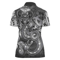 Aotearoa Maori Hei Tiki Women Polo Shirt Kiwikiwi Kowhaiwhai Puhoro Motif
