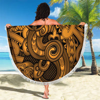 Aotearoa Maori Hei Tiki Beach Blanket Koura Kowhaiwhai Puhoro Motif