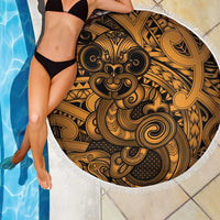 Aotearoa Maori Hei Tiki Beach Blanket Koura Kowhaiwhai Puhoro Motif